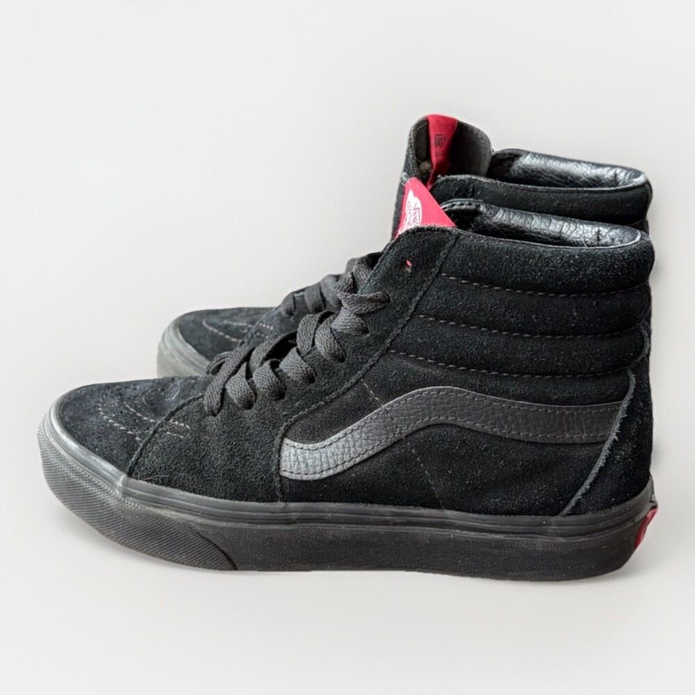 Vans Sk8-Hi Triple Black Suede High Top Skate Shoes VN000D5IBKA Men's 4.5